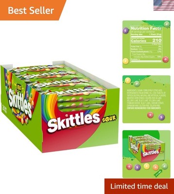 Bulk 24-Pack of Chewy Sour Candy - Vegetarian, Gluten-Free Treats for Parties