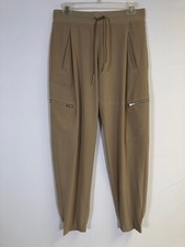 Athleta Go Far Travel Pants Drawstring Waist Khaki Size 4 Outdoor Hiking Travel