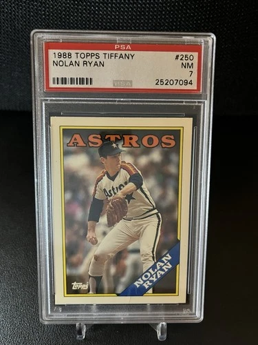 1988 Topps Tiffany #250 Nolan Ryan Houston Astros HOF PSA 8 Near Mint