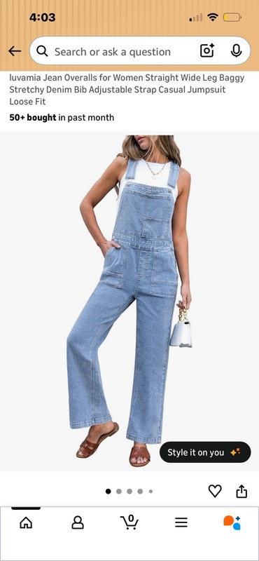 “Luvamia”  Blue Jeans Overalls Size M