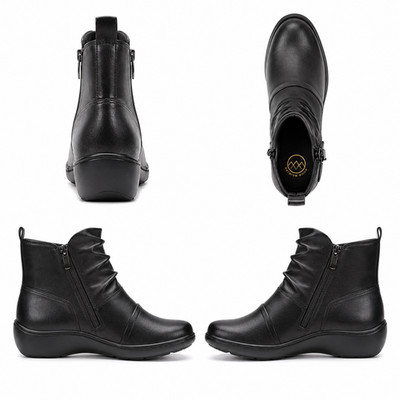 Clarks Women's Collection Cora Black Leather 8.5W