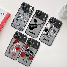 Cover For iPhone 17 Samsung S25 S24 S26 Ultra Custom PC Phone Case Skull Printed