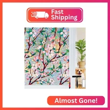 Rainbow Window Privacy Film Decorative, 3D Decals Stained Glass Clings, Static C