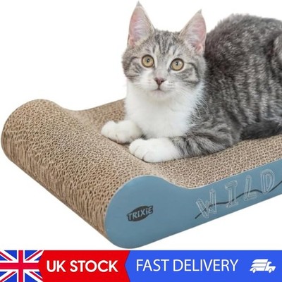 Wild Cat Scratching Board   Robust Corrugated Cardboard Cat Scratcher With