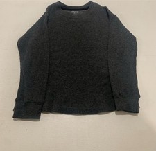 Boys French Long Sleeved Shirt Sizes 5 Gray Thermal.