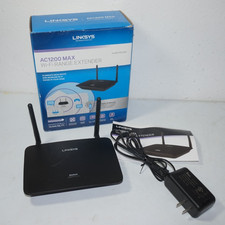Linksys AC1200 MAX WiFi Range Extender RE6500 Tested Working Condition 10KSq Ft