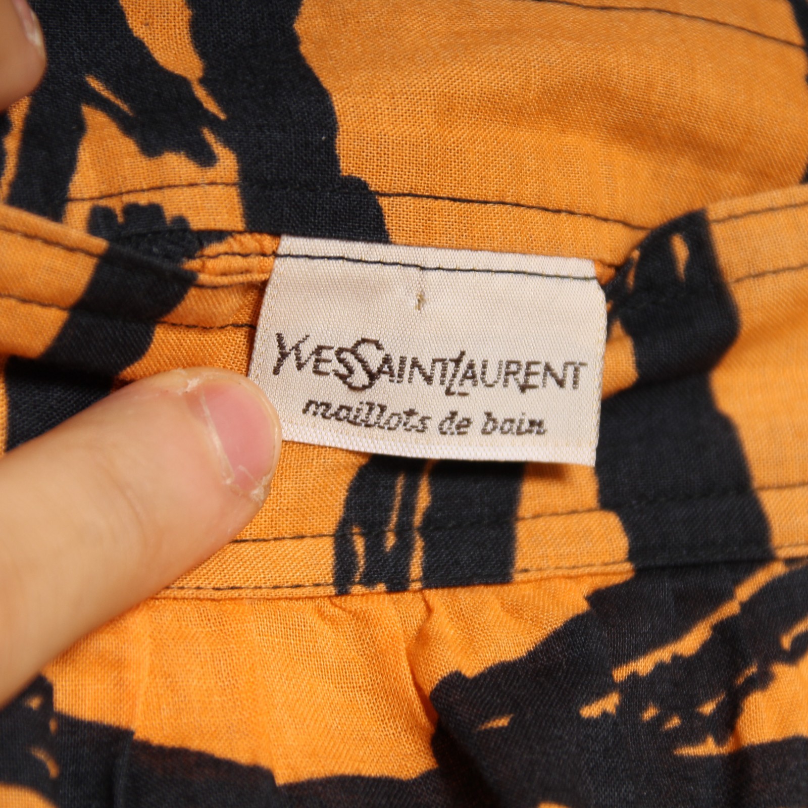 Gonna YVES SAINT LAURENT tg. 46 Usato34) (SA2834)e Aranc Donnage