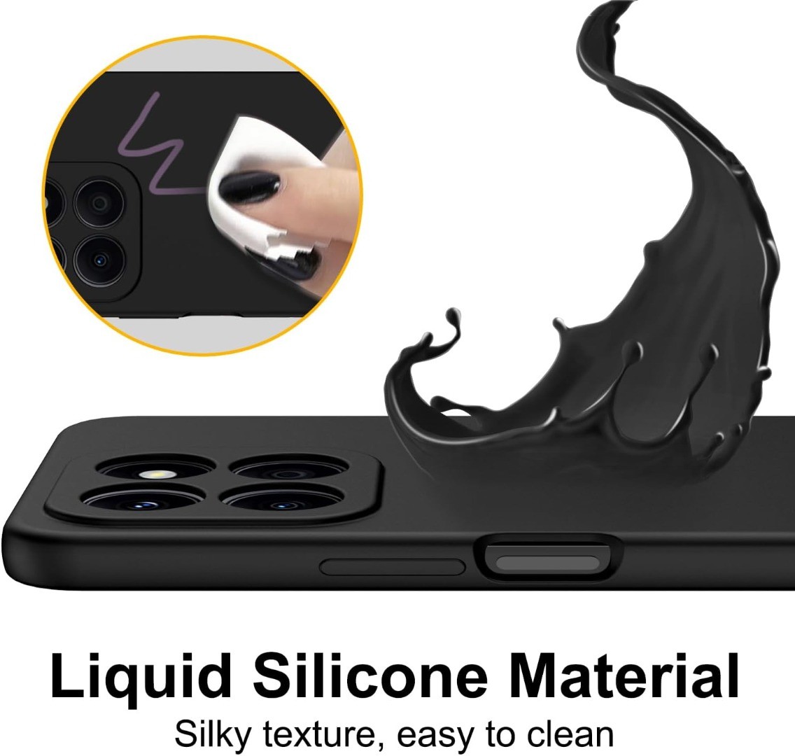 HONLEN Custodia in Silicone TPU per Xiaomi MI 10 Pro 5G (6.67 Inches), Cover con Design Antiscivolo in Fibra Spazzolata - Nero