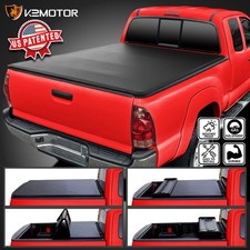 Fits 2016-2023 Toyota Tacoma Double Cab 6FT Bed Quad 4 Fold Soft Tonneau Cover