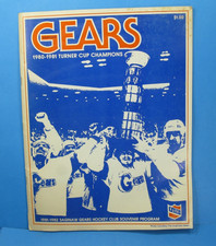 1981-82 Saginaw Gears Hockey Club Souvenir Program IHL Turner Cup Champions