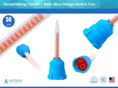 #ad Mixing Tips 10:1 Ratio 5.7cm Crown amp; Bridge Impression 50 Pack Blue Orange $12.99