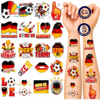 Temporäre Tattoos Fußball WM 2026 40 Stück Wasserfest Deko für Männer Frauen