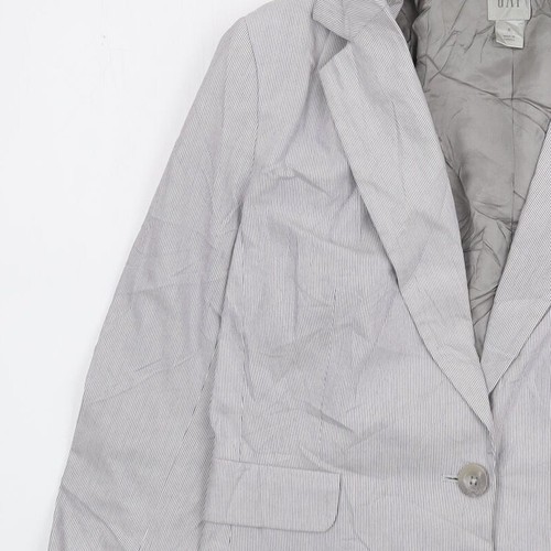 Gap Womens Blue Striped Cotton BlendSuit Jacket Size 8 - Picture 9 of 12
