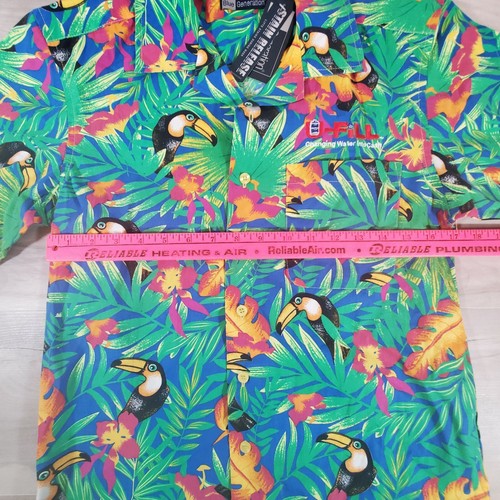 Camisa Hawaiana Azul Generación Nuevas Etiquetas Tucán Luau Talla XS U-Fill Agua Efectivo - Imagen 2 de 12