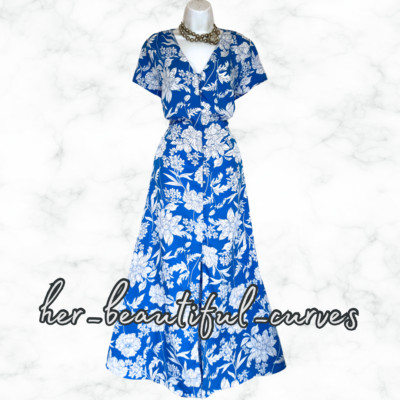 JOE BROWNS 40 S STIL BLUMEN PRINT MIDI ANLASS PARTY KLEID GR 20