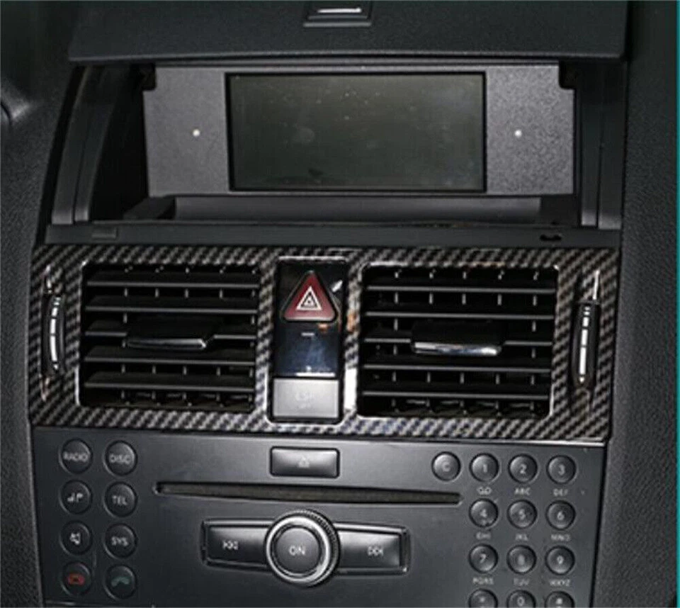 For Benz G Class W463 G500 2004-11 Center Air Vent Outlet Cover ABS Carbon Fiber - Image 3 of 4