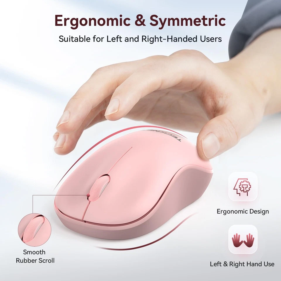 TeckNet 2.4G Omni Small Portable Wireless Optical Mouse with USB Nano Ewm01233 - Image 3 of 4