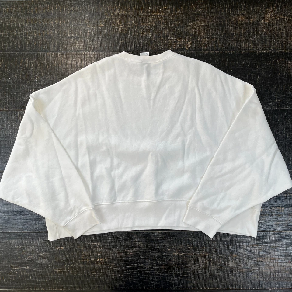 Nike Center Swoosh Light Pink Fleece Crop Crew Neck Jacket Women's Size XXL - Image 2 of 4