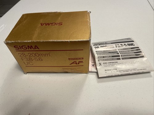 Sigma  28-200mm f/3.8-5.6 AF m mf zoom lens with box and manual  - Picture 1 of 4