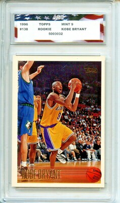 その他 1996 TOPPS Kobe Bryant #138 1996 Topps #138 Kobe Bryant Rookie Card AGC 9 Mint Los Angeles