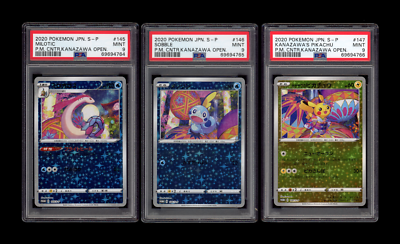 PSA 9 Mint Kanazawa's Pikachu Milotic Sobble Japanese Promo