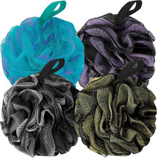 Bath Loofah Shower Sponge Body Back Scrubber Soft Mesh Shower Puffs Exfoliating