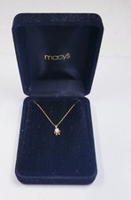 14k Solid Yellow Gold Diamond 20" Necklace - 1.1 Grams TW