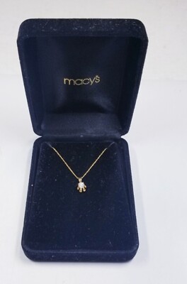 14k massives Gelbgold Diamant 20'' Halskette - 1,1 Gramm TW