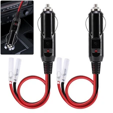 Fused 12V Male Car Cigarette Lighter Plug Socket Connector Replacement with Lead