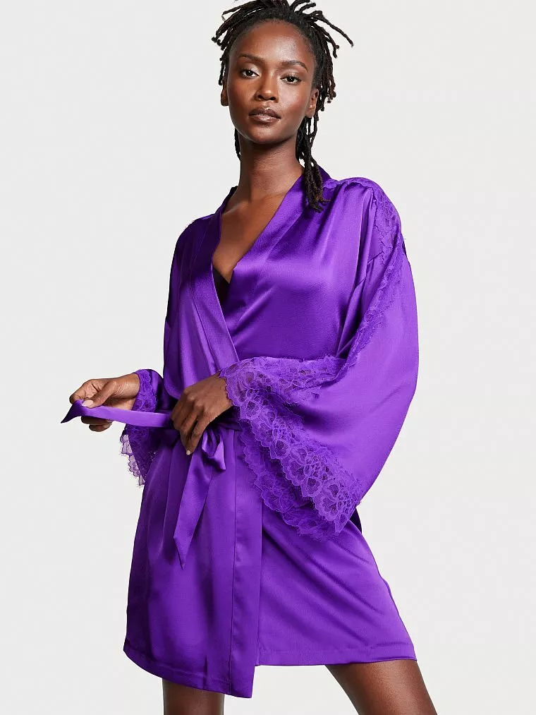 Purple silk robe victoria best sale secret