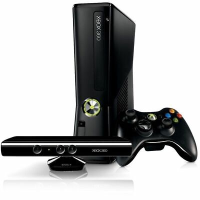 Xbox 360 Super Slim 4g modelo 2015 e 2016 com 2 controle e kinect