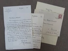 2 LAS autograph HENRI ROLLLAND Archaeologist Genealogy - 1942 St Rémy de Provence