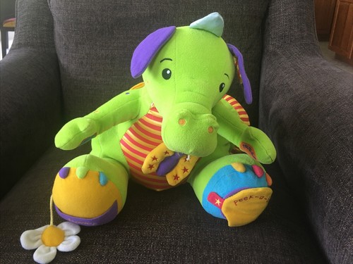 Tolo Sneezy the Activity Green Dragon Plush Baby Developmental Stuffed Toy