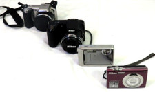NIKON  OLYMPUS Digital Cameras, Mixed Lot of 4, FOR PARTS/ REPAIR