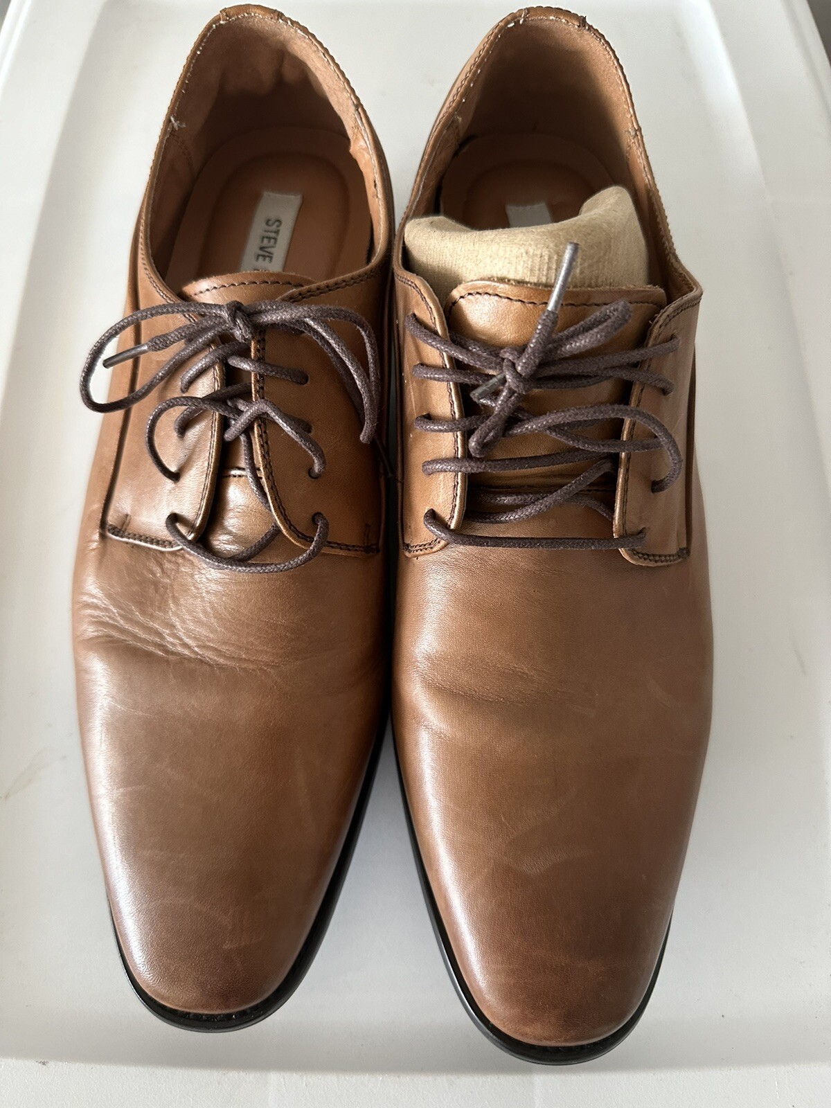 SAOLA Scarpe Steve Madden Kreacher uomo taglia 9 5 eleganti casual pelle marrone Oxford