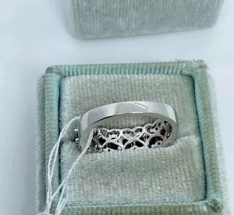 2.30Ct Oval Cut Lab-Created Pink Ruby Women's Wedding Ring 14K White Gold Plated - Image 2 of 4