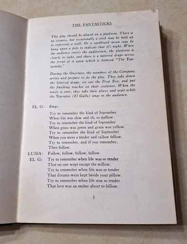 The Fantasticks Tom Jones Schmidt 1964 Vintage Hardcover DJ 1967 2nd Print 1960s - Picture 10 of 18