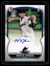 2023 Bowman Prospect Autographs Marcus Johnson Auto Miami Marlins #PPA-MJ