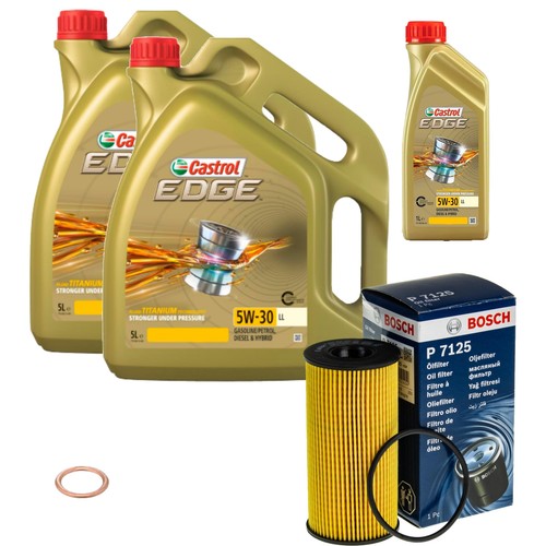 BOSCH Ölfilter 11 L Castrol EDGE FST 5W-30 LL für Opel Vivaro Kasten