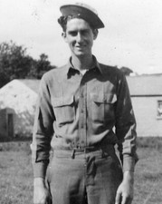 ORIGINAL VINTAGE PHOTO: Military Man Male Uniform Candid Portrait 40's 40s WW2