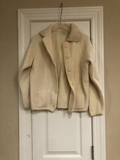 Vintage 60s 70s Wool Women's Knit Cardigan Sweater Sears Roebuck M Sz 40R