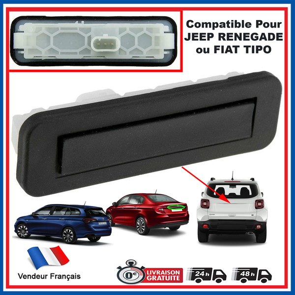 Partsline Elektrischer TüRgriff Heckklappe Schwarz FüR Jeep Renegade Fiat Tipo-image