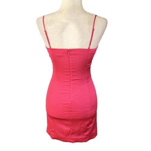 LN Aritzia Sunday Best Pink Shimmer Satin Mini Dress - 2 - Picture 7 of 16