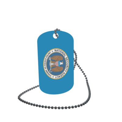Dog Tag Flagge Fahne NSA Erkennungsmarke Alu 30 x 50 mm
