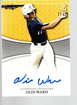 2022 Leaf Perfect Game National Showcase Auto Yellow BA-OW1 Olin Ward /20