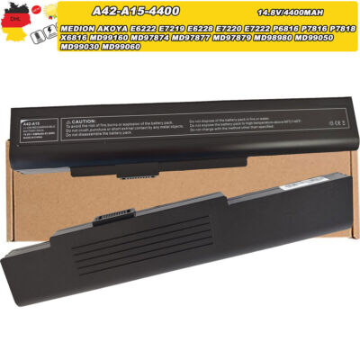A42-A15 Medion Akoya Akku E6222 E7219 P7818 X6816 E7222 E6228 MD98980 MD99050