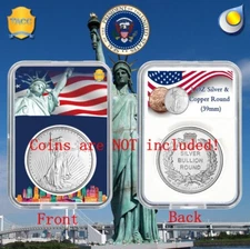 10 X Coin Slab Display Holder Storage Case 39mm for 1 OZ SILVER OR COPPER ROUNDS