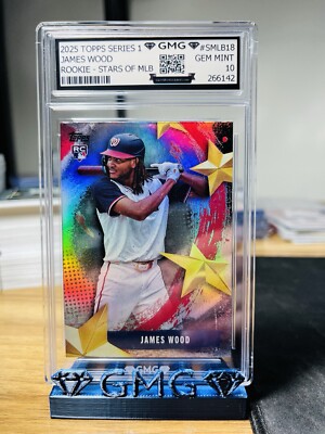 2025 Topps Series 1 James Wood Rookie Stars Of MLB GMG Graded 10 