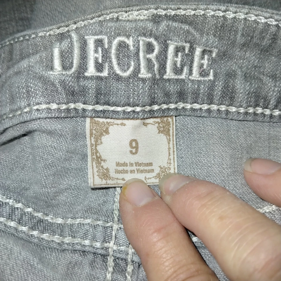 Pantalones de mezclilla gris súper ajustados Decree talla 9 Foto 4 de 4