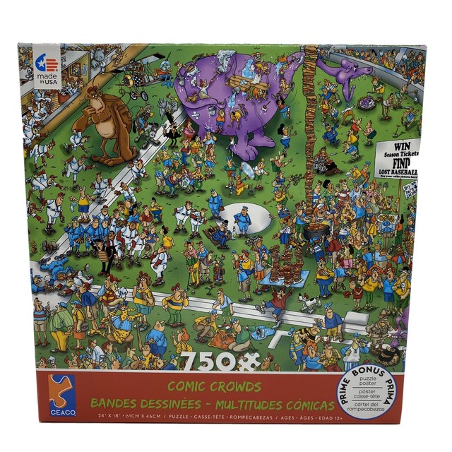 Ceaco 750 Piece Jigsaw Puzzle Crowds' Book Fair Scene NEW w